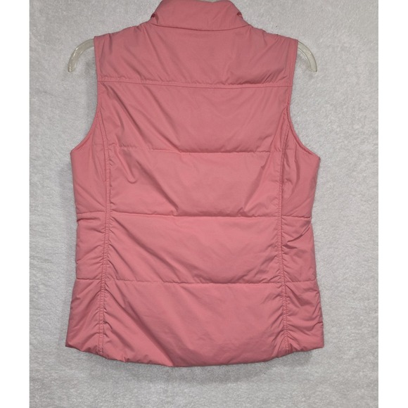 Vineyard Vines Women's Small Pink Puffer Vest Goose Down Zip Pockets - Picture 2 of 11